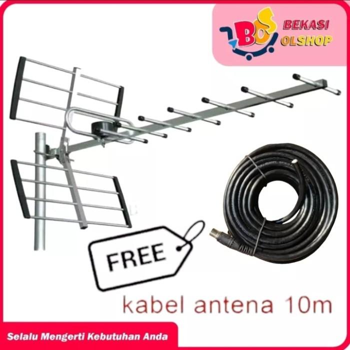 Antena Tv Digital Outdoor / Antena Tv Luar + Free Kabel 10 Meter