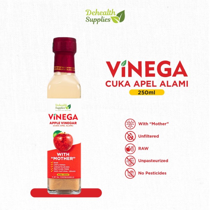 

Dehealth Supplies Vinega Vinegar With "Mother" 250Ml