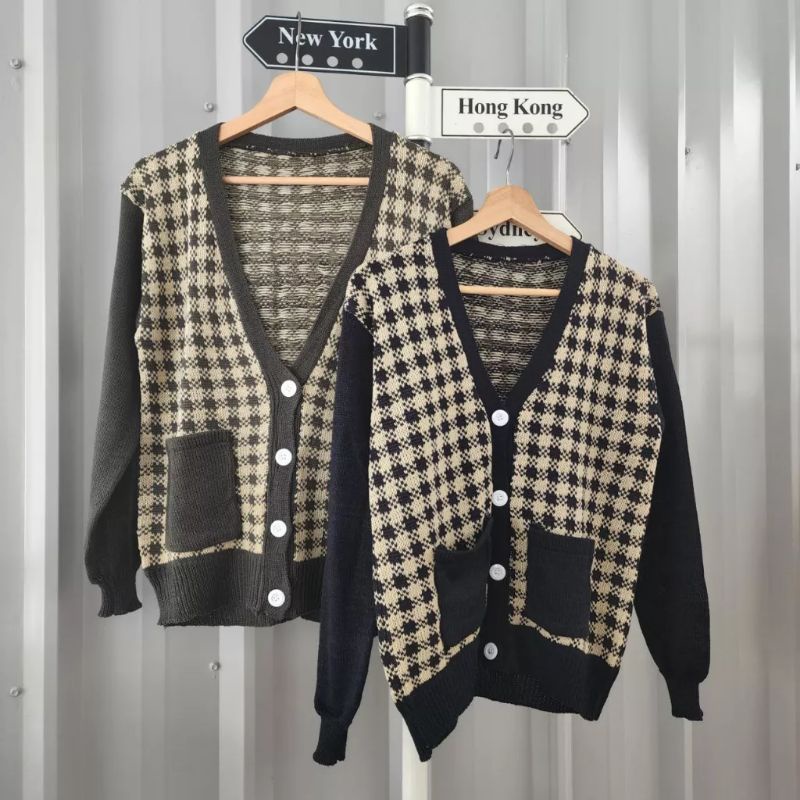 OUTWEAR RAJUT CARDIGAN KIWI OUTHER | CARDIGAN RAJUT KANCING WANITA KOREAN STYLE