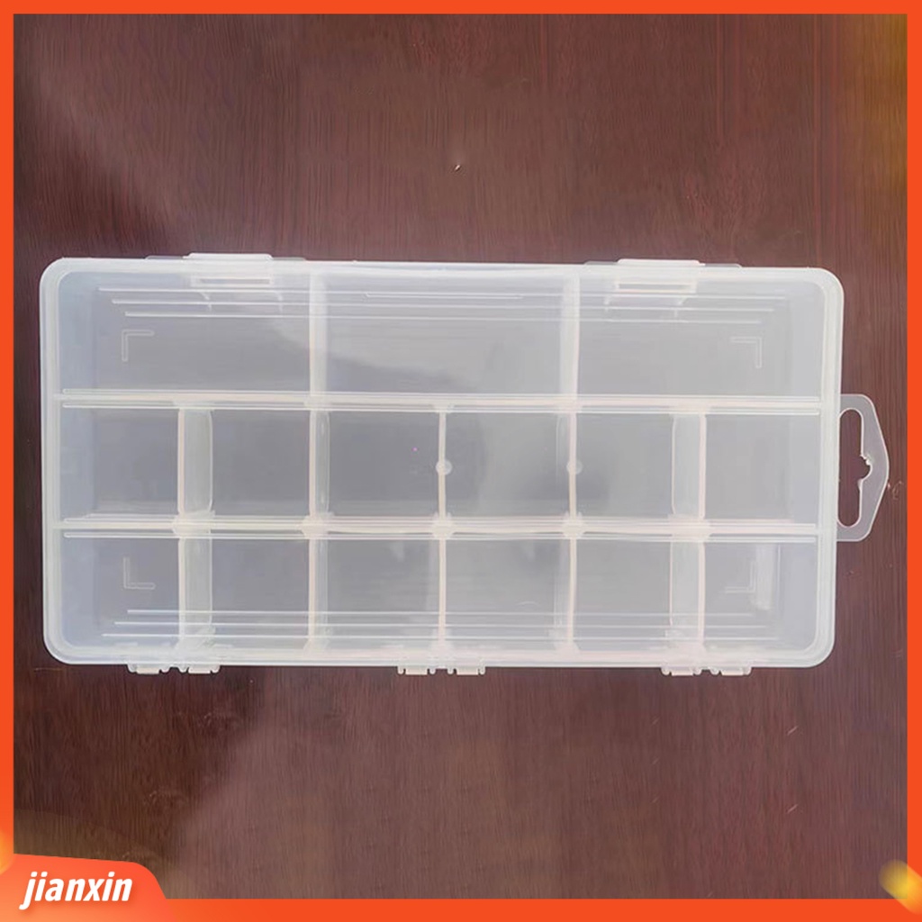 [Jianxin] fishing Tackle Box Kekerasan Tinggi Tahan Aus Reusable Non-Broken Anti Bocor Pemikat Penyimpanan Kuat Dan Kokoh 15kisi Kotak Memancing Perlengkapan Memancing