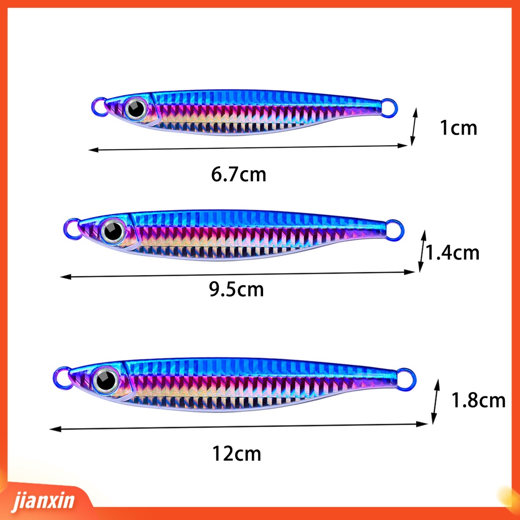 [Jianxin] 14/40/80g Umpan Pancing 3D Simulasi Fisheye Tajam Kait Bercahaya Angling Logam Air Asin Glow-in-the-dark Bionic Buatan Umpan Memancing Luar Ruangan