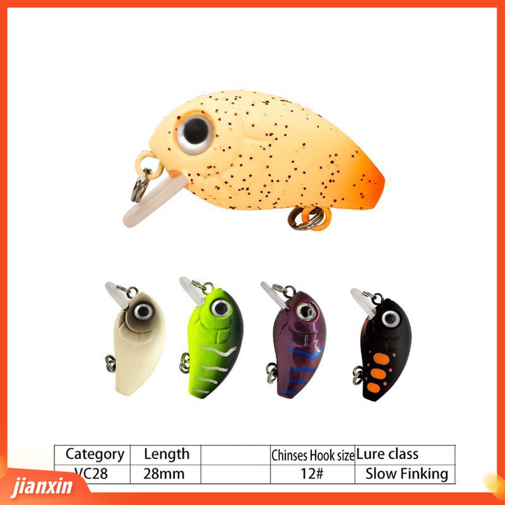 [Jianxin] 1 Kotak 3cm/2.05g Umpan Bionik 3D Simulasi Fisheye Tajam Kait Menggoda Alat Pancing Mengambang Air Umpan Jalan Memancing Luar Ruangan