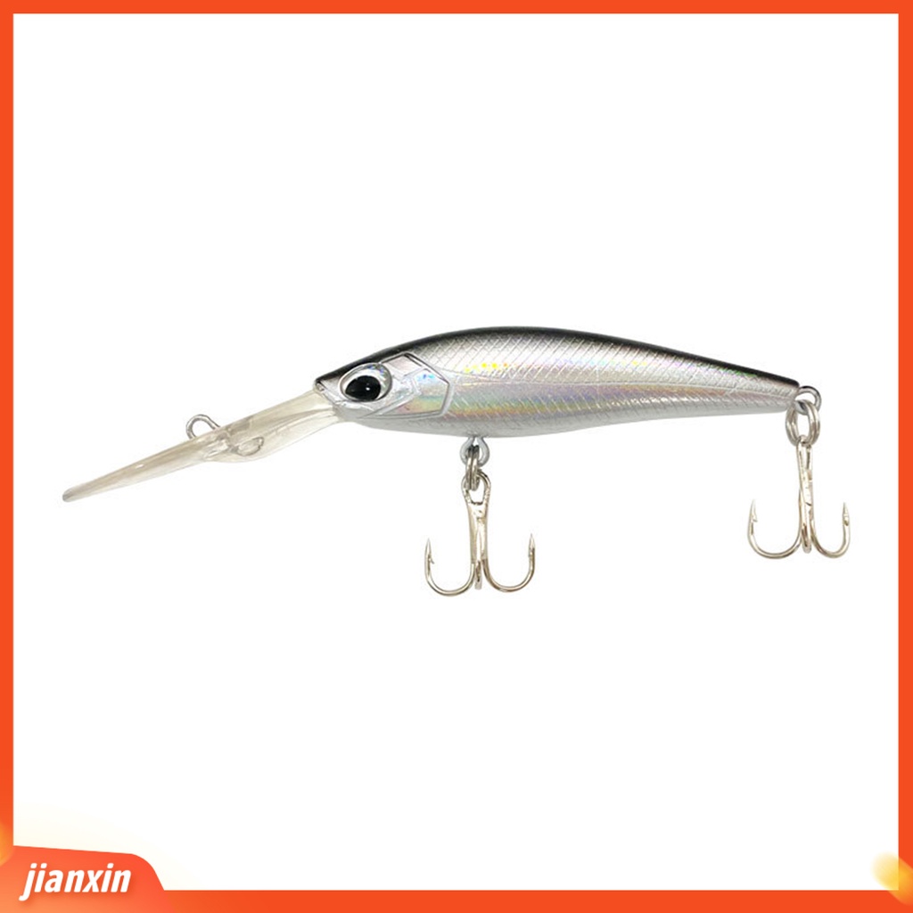 [Jianxin] 6cm/6.2g Umpan Keras 3D Mata Ikan Dengan Kait Tajam Lidah Panjang Tampilan Realistis Tahan Korosi Meningkatkan Tingkat Memancing ABS Air Tawar Air Asin Hard Lure Fishing Tackle