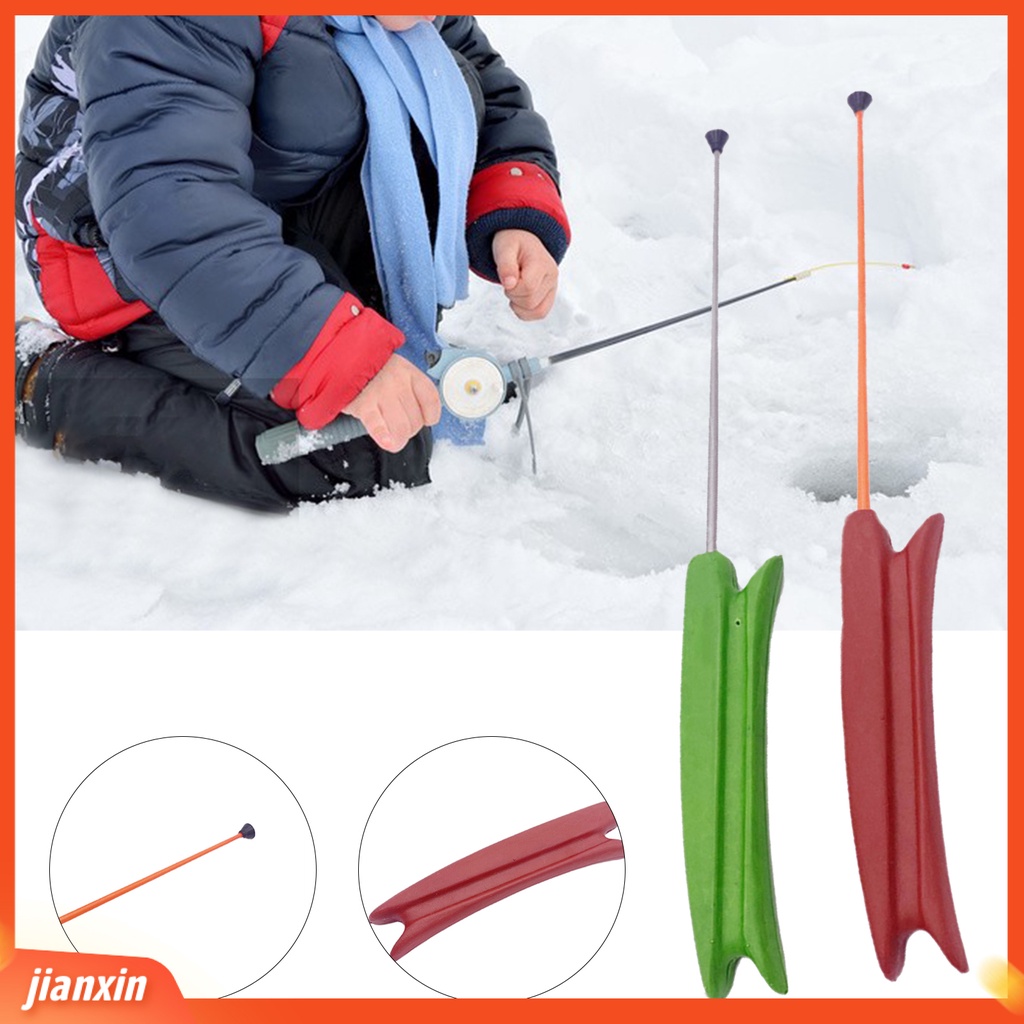 [Jianxin] fishing Pole Fleksibel Desain Ergonomis Adjustable Pegangan Tebal Anti-Slip Memancing Es Kekuatan Tinggi Anak Ice Fishing Rod Untuk Outdoor