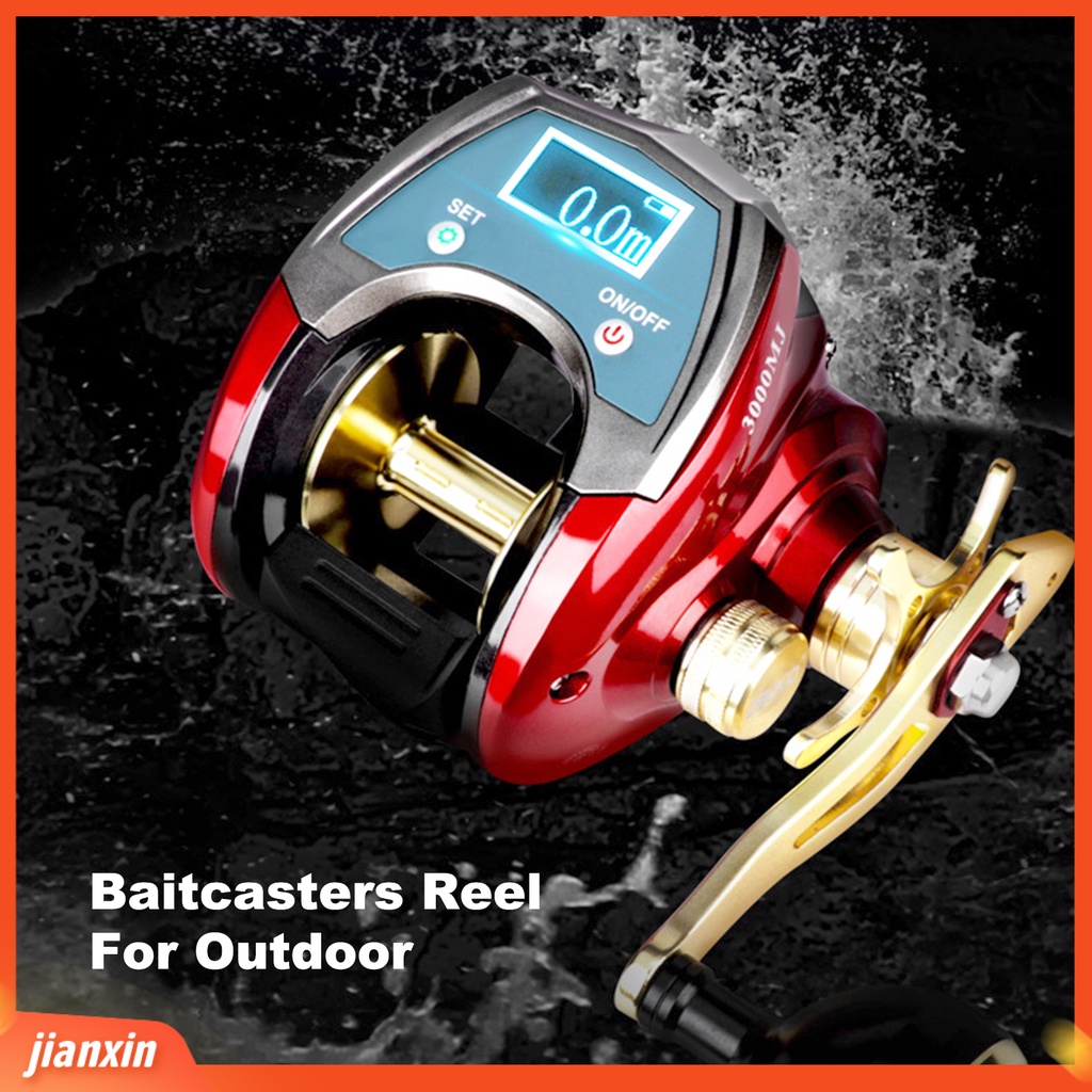 [Jianxin] Fishing Reel / Penggulung Senar Pancing Drag Anti Karat Akurat Dengan Display Digital