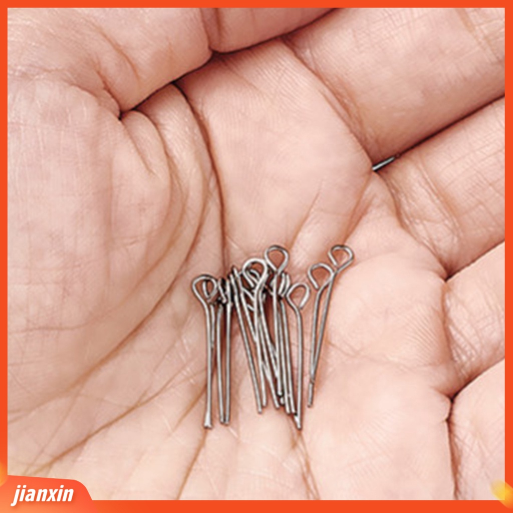 [Jianxin] 100pcs Pin Konektor Kail Pancing Bahan Stainless Steel