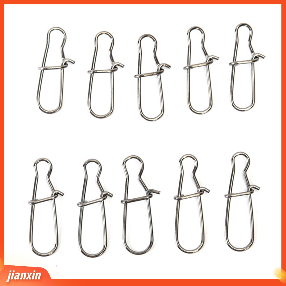 [Jianxin] 100pcs Kili-Kili Pancing Barrel Swivel Bahan Stainless Steel