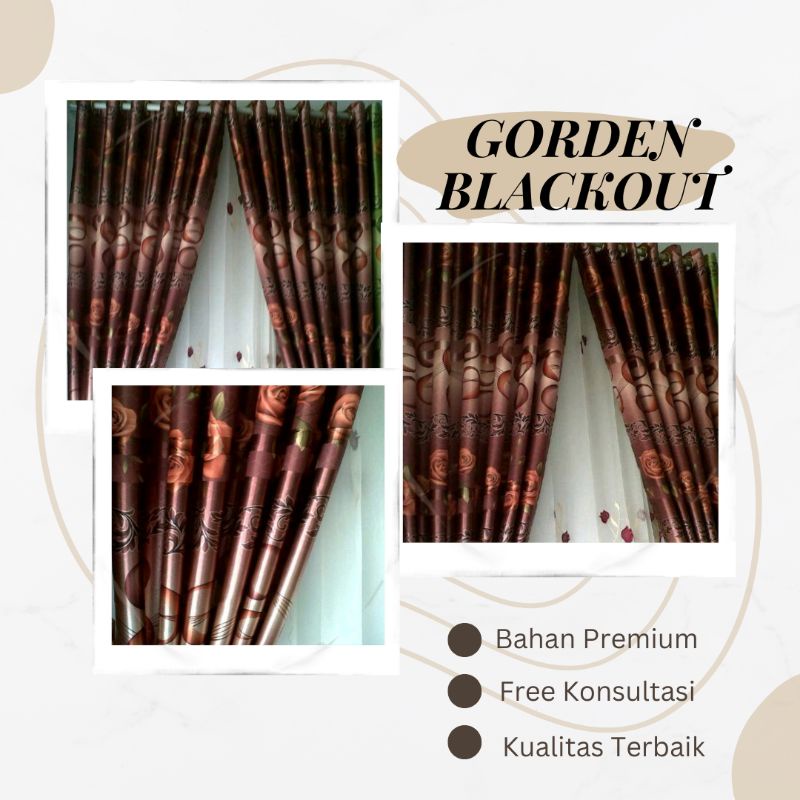 Gorden MINIMALIS. MAWAR  C O K L A T