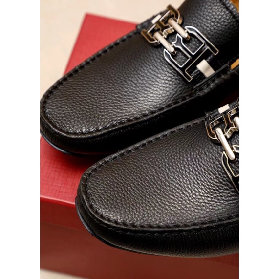 sepatu pria slip on men shoes loafer bally cowok sepatu kulit tanpa tali