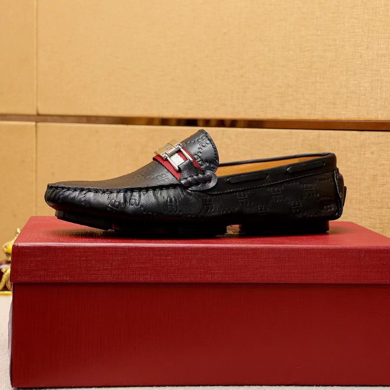 sepatu bally cowok slip on pria loafer shoes men kulit new