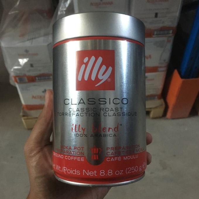 

Illy Moka Pot / Bubuk Kopi Mokapot / Ground Coffee Classico 250 Gr