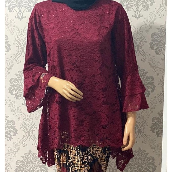 12.12 SALE PROMO  KEBAYA RINJANI BRUKAT ( HANYA ATASAN ) - Kebaya Tunik Modern 2021 - Kebaya Tunik B