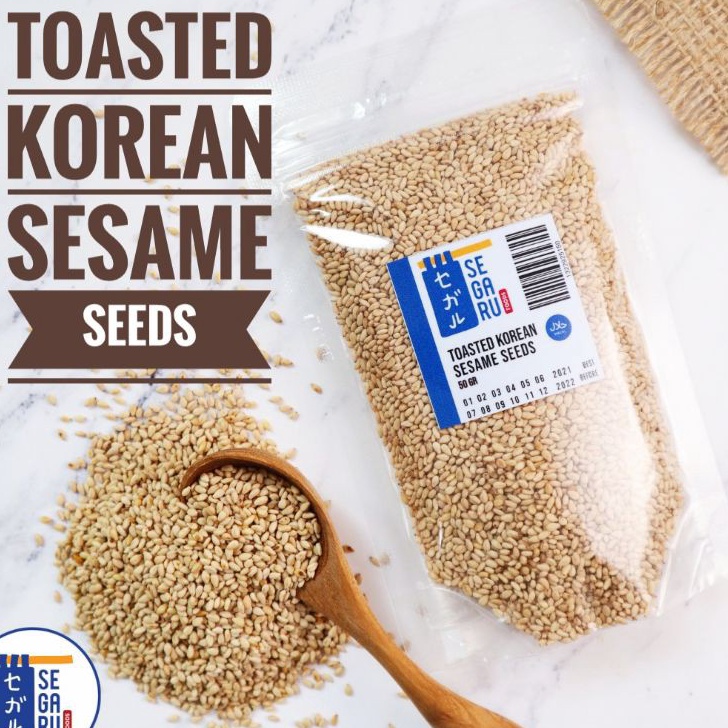 

(COD )NEW_PRODUCT Wijen Putih Sangrai Korea Halal | Biji Wijen Panggang