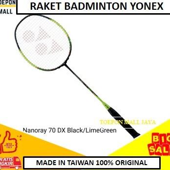 Nanoray70Dx - Raket Badminton Yonex Nanoray 70Dx 4Ug5 Black Green Lime Nadinealmirastore