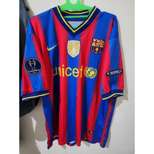 Jersey Home Barcelona 2009 2010 full patch size M
