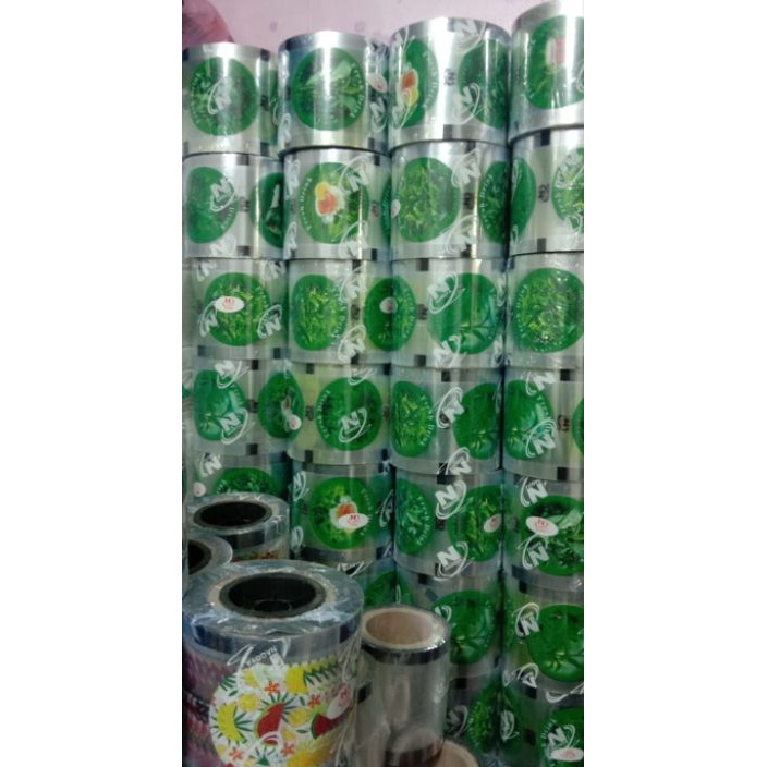 TERLARIS PLASTIK LID SEAL CUP  NAGOYA CUP SEALER CUP MOTIF DAUN TEH 2000 CUP / 2000 LEMBAR 