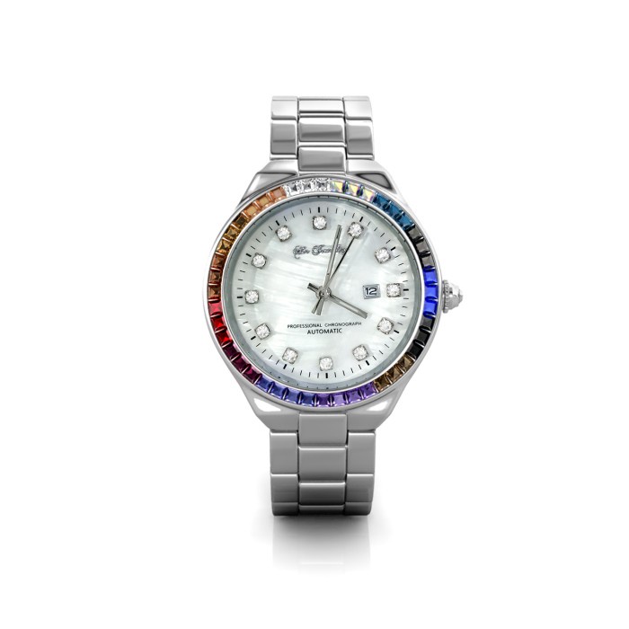 MUST HAVE RAINBOW SHELL WATCH - JAM TANGAN CRYSTAL PREMIUM BY HER JEWELLERY TERLARIS