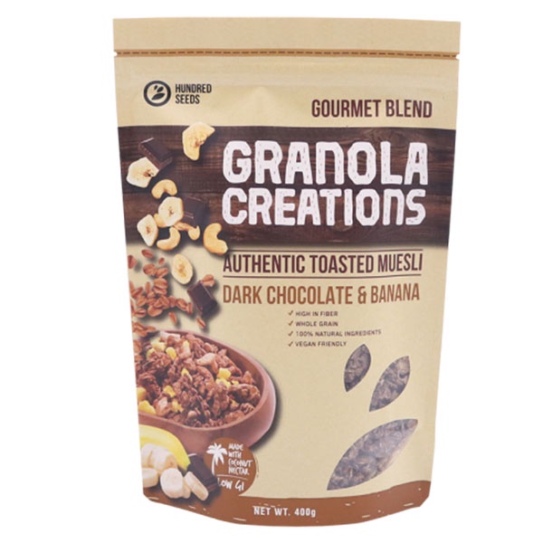 

GRANOLA CREATIONS DARK COKELAT & BANANA 400 GR