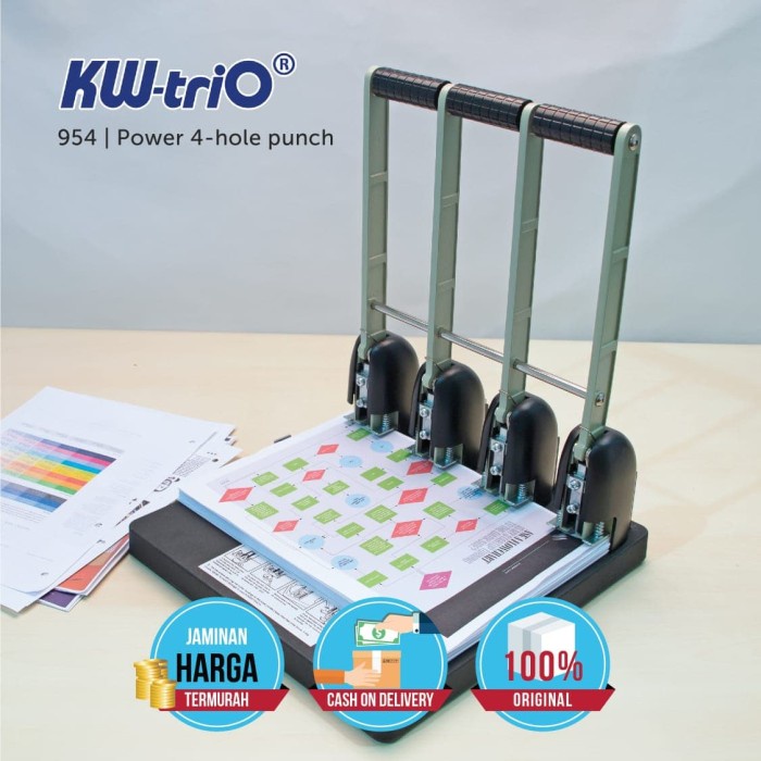 

Best Seller Pembolong Kw-Trio 9540 Power Punch 4 Hole