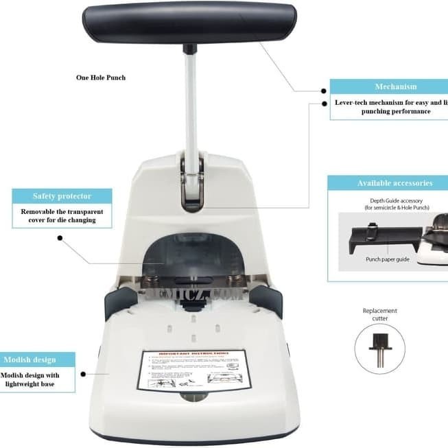 

Best Seller Heavy Duty One Hole Power Punch 100 Pages Kw-Trio 9522