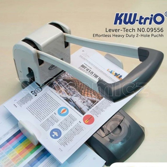

Best Seller Pembolong Kw-Trio 9556 Lever-Tech Heavy Duty 2 Hole Punch .