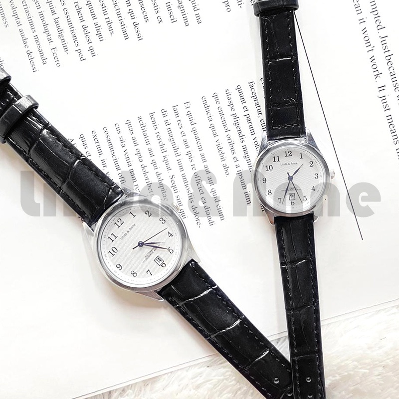 Jam Tangan Pria Bisnis Tahan Anti Air Casual Analog Quartz Pu Leather Fashion Import/Jam Tangan Couple