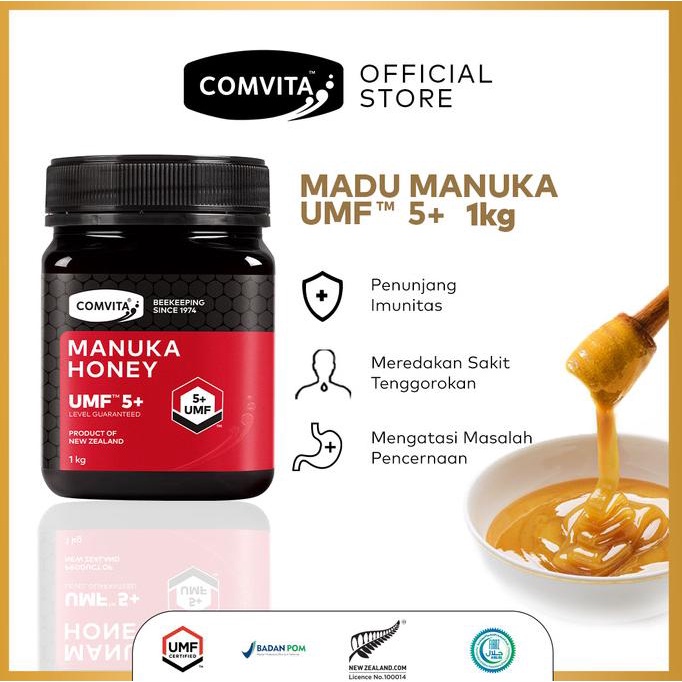 

Comvita Manuka Honey Umf 5+ 1Kg Madu Murni Alami Asli New Zealand