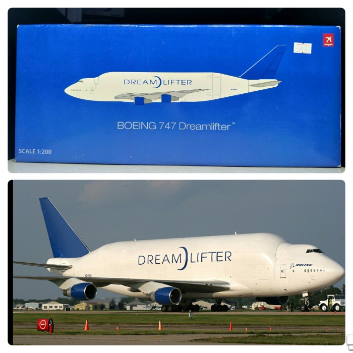 Terlaris Dreamlifter B747F Cargo Hogan Wings 1:200 Scale