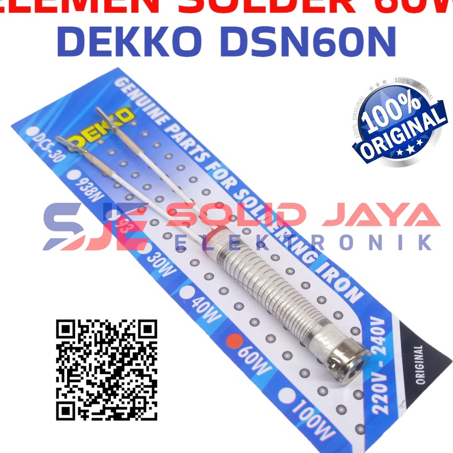 Best Product ELEMEN SOLDER DEKKO 60W ELEMENT SPUL SPULL HEATER DEKO 60 W DSN60N 60 WATT 60 W 60WATT 
