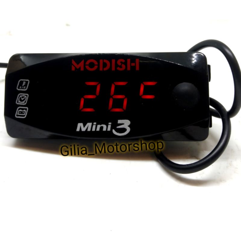 Voltmeter Modish 3 in 1 mini 3 merah Universal Motor