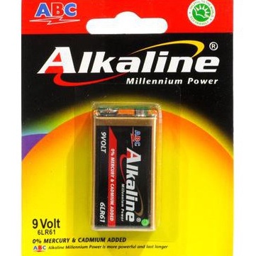 Terbaru ABC ALKALINE 9V / 9 V / 9VOLT / 9 VOLT / BATERAI KOTAK 9V / VOLT / BATERRY