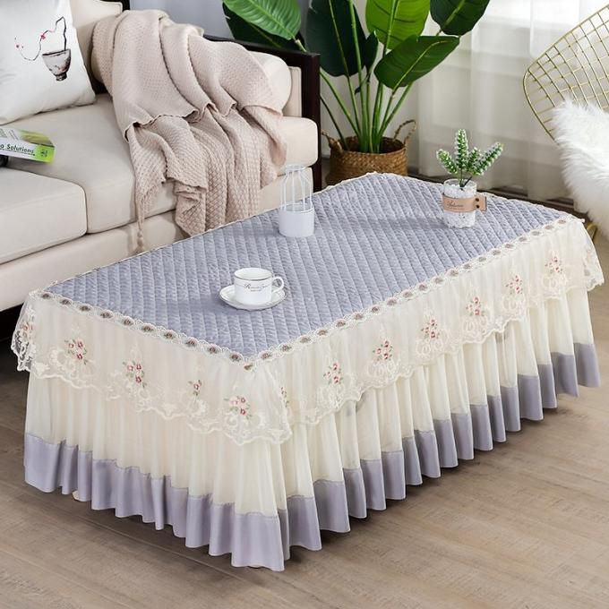 Best Sales Rectangle Lace Tablecloth Table Runner - Taplak Meja Renda 55X110X40Cm Pengiriman Cepat