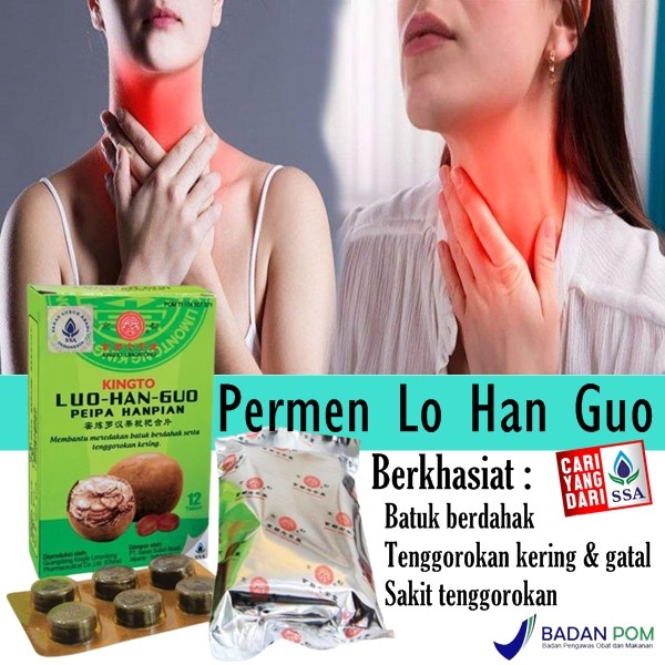 BPOM luo han guo permen pereda sakit tenggorokan batuk berdahak ampuh