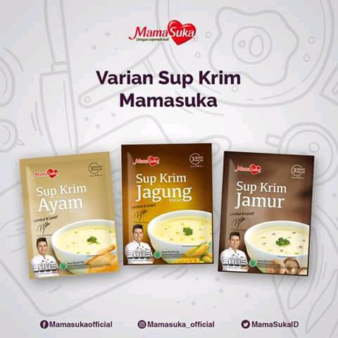 

MAMASUKA SUP KRIM AYAM JAGUNG JAMUR 55 GRAM CREAM SOUP