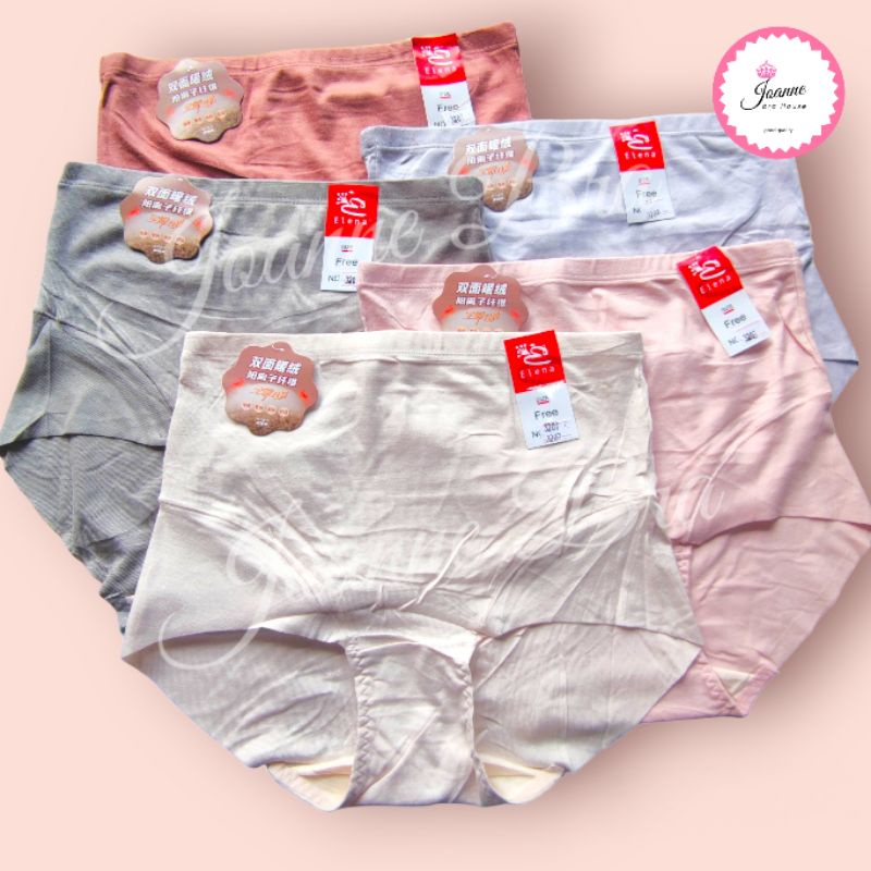 Elena Celana Dalam Wanita Highwaist Seamless E 3207 fit bb 70kg - CD Nyaman Tanpa Jahitan Katun + Po