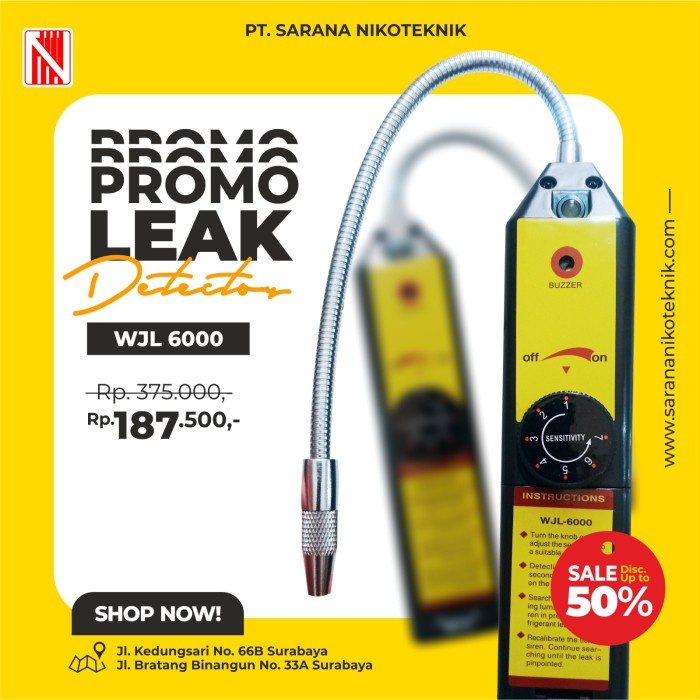 Best Seller Leak Detector Wjl6000 (Hologen Detector) Deteksi Kebocoran Freon Ac