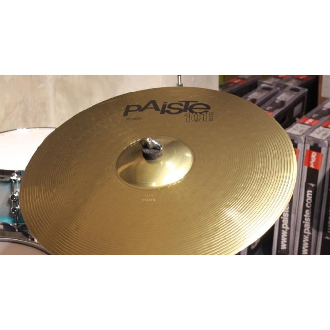 Paiste 101 Brass Universal Cymbal Drum Set Hi-Hat 14 Crash 16 Ride 20