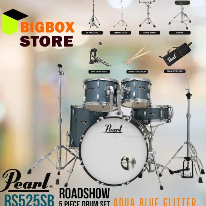 Drum Akustik Pearl Roadshow Rs525B Tanpa Cymbal