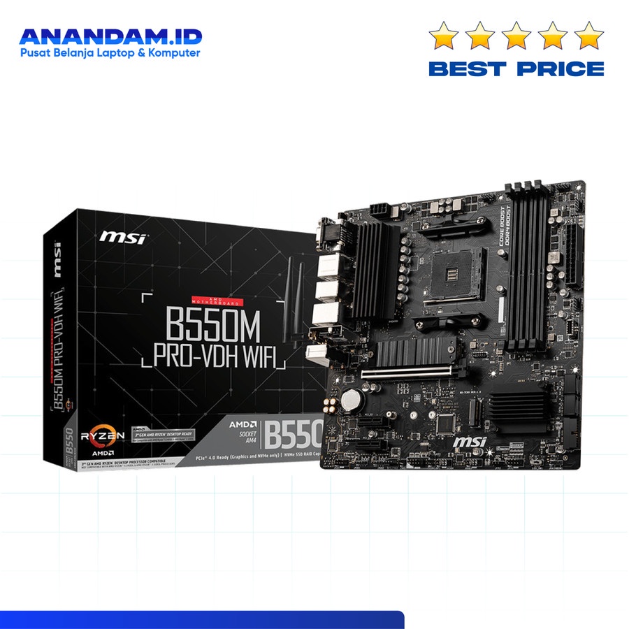 Motherboard MSI B550M PRO-VDH WIFI - AMD AM4 DDR4 B550