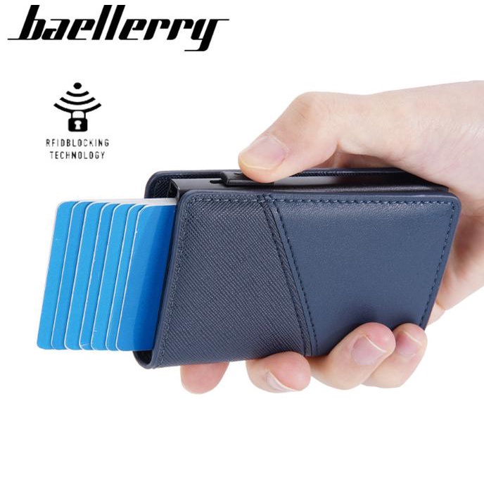 

Baellerry RFID Anti Theft Card Dompet Kartu Wallet Kulit Import BLY64
