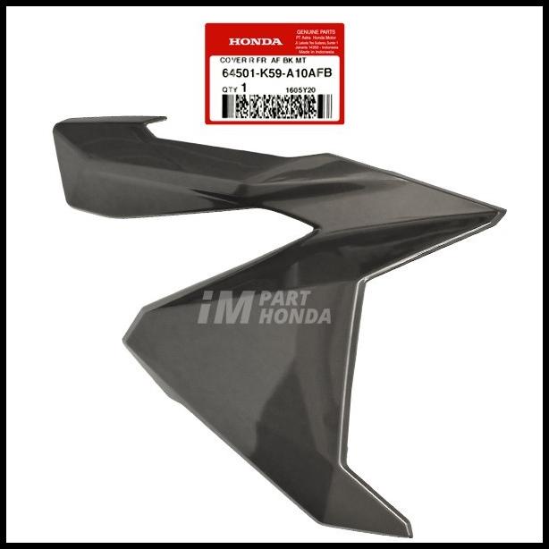 64501-K59-A10AFB Cover Sayap Kanan Vario 125 150 LED Hitam Abu Abu