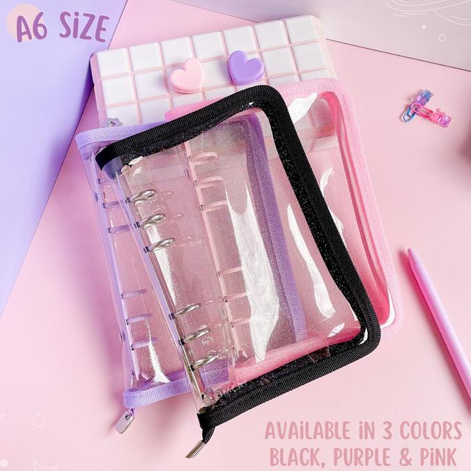 

(A6 Size) Binder Zipper File Organizer Resleting