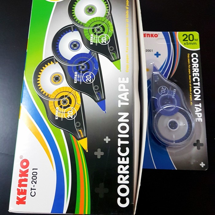 

Terlaris Correction Tape Ct-2001 Kenko 20M X 5Mm (Per Lusin) Tip Ex Kertas