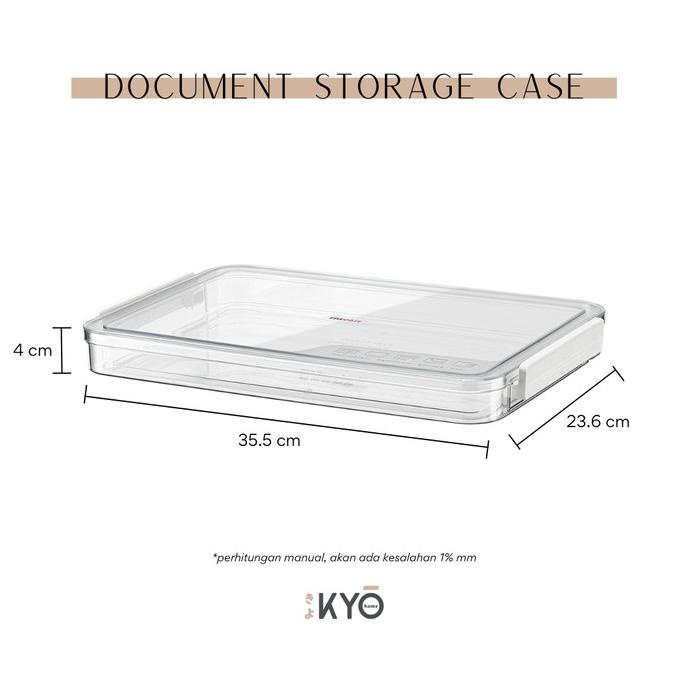

KYO Transparent document storage box A4 Plastic office container
