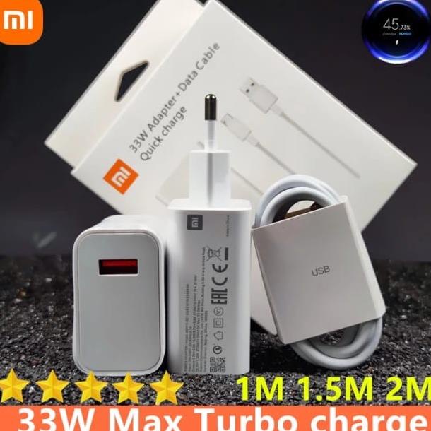 Original Adaptor Charger Xiaomi Redmi Note 9 Pro 33W Turbo Charge