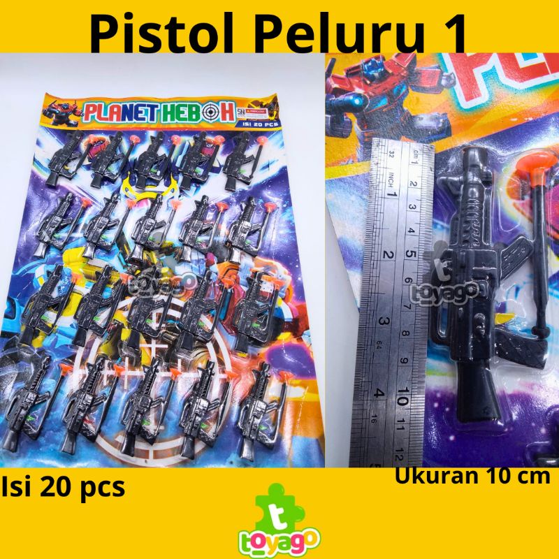 Mainan Pistol Peluru Pres 20 Pcs Grosir Murah