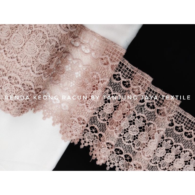 Renda giper/gyper/bordir/renda 1 iket, lebar 20 cm (harga per 1 iket=13,5cm)