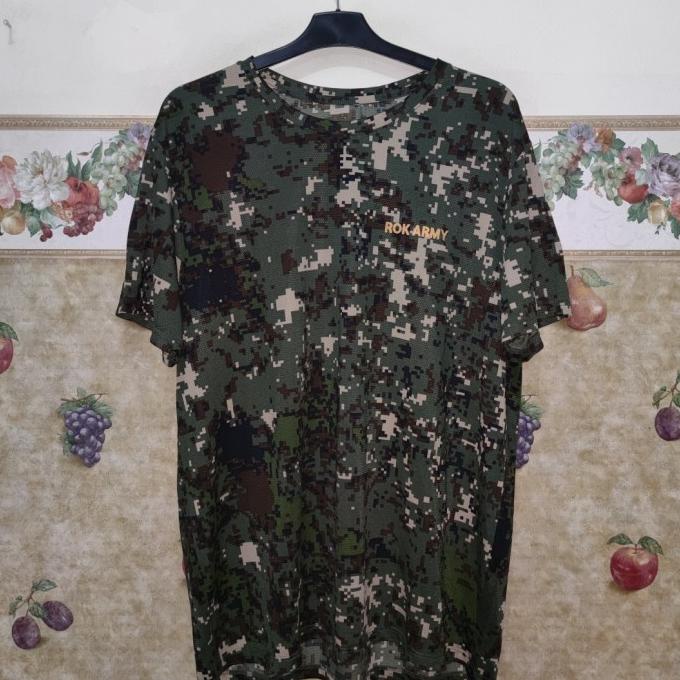 Baju Kaos Army Korea BTS Wamil Wajib Militer ROK Army Tentara