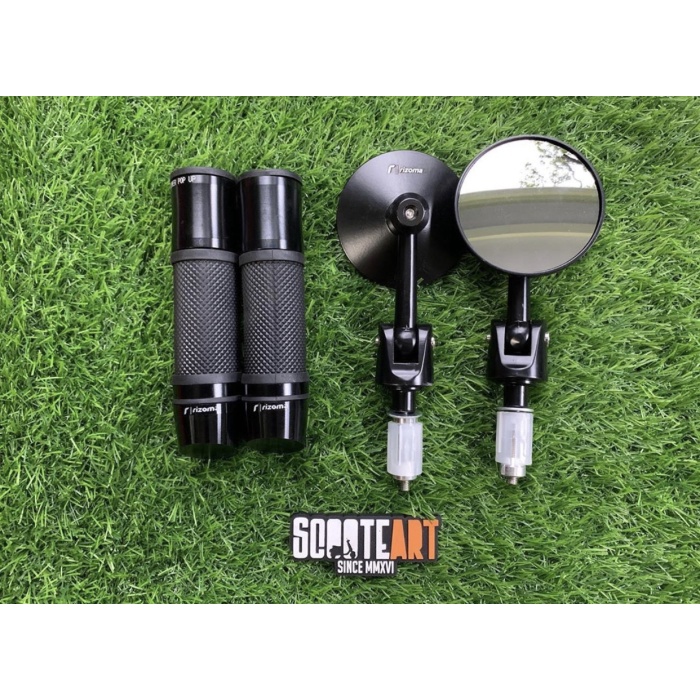 PAHE Spion + Handgrip Rizoma ala ala Zelioni untuk semua Vespa