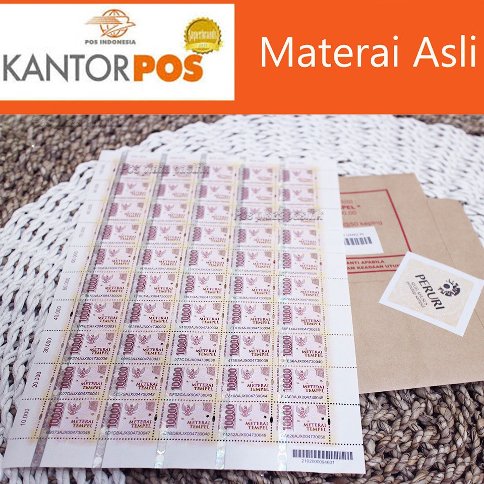 

Special Edition.. JUAL MATERAI 10000 ISI 20 PCS MATERAI 10.000 READY STOCK EDF